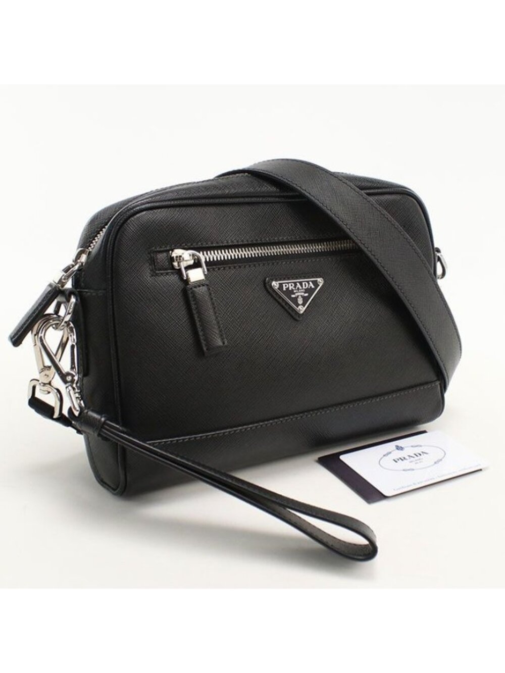 Prada Saffiano Leather Crossbody Shoulder Bag